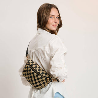 Gizelle - Large Checker Belt Bag