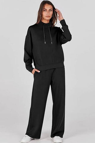 Fashionable Casual Drawstring Commuter Suit