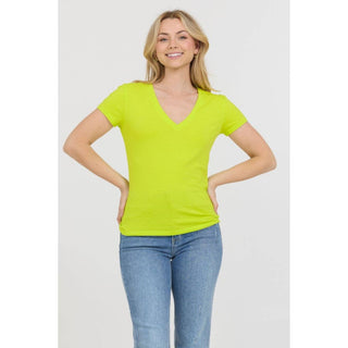 Short Sleeve V-Neck Classic Fit Cotton Tee