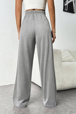 High-Rise Drawstring Loose Wide-Leg Sweatpants
