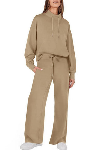 Fashionable Casual Drawstring Commuter Suit