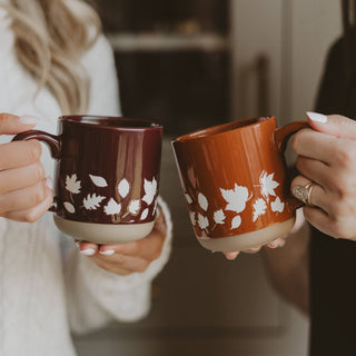 *NEW* Brown Fall Leaves Stoneware Mug - Fall Decor & Gifts
