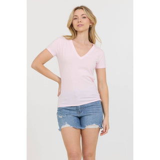 Short Sleeve V-Neck Classic Fit Cotton Tee