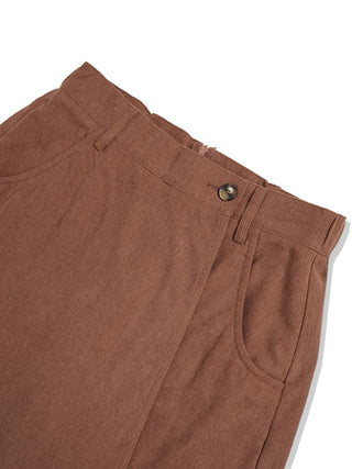 Autumn high-waisted corduroy shorts skort