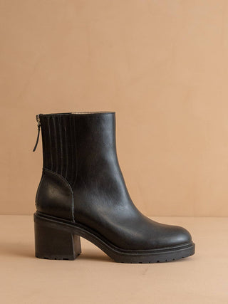 Black Lug Chelsea Bootie