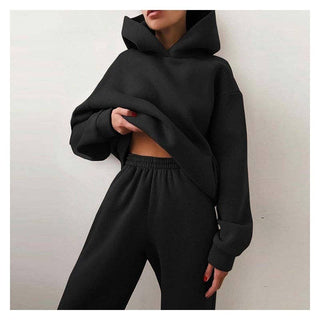 Solid Color Hoodie and Jogger Pants Set