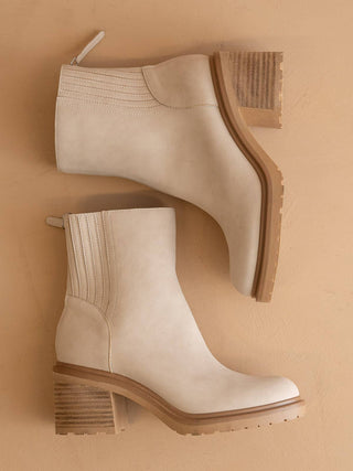 Light Grey Lug Chelsea Bootie
