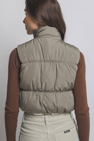 Full-Zip Reversible Puffer Vest w/ Pockets on Both Sides