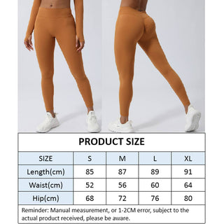 Peach Hip V Cross-Back Fitness Yoga Leggings