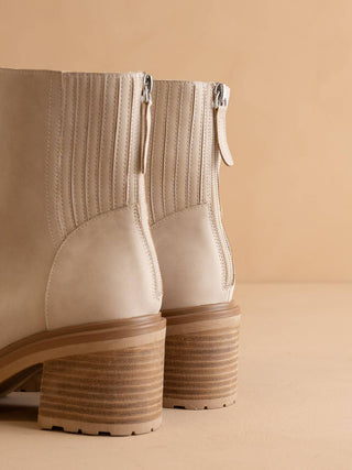 Light Grey Lug Chelsea Bootie