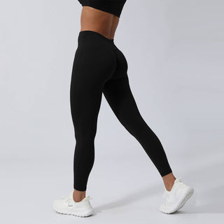 Peach Hip V Cross-Back Fitness Yoga Leggings