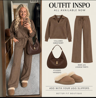 Dark Khaki Weekend Lounge Set
