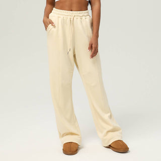 Wide-Leg Drawstring Sport Pants with Pockets