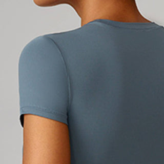 Slim-Fit Quick-Dry Round-Neck Yoga T-Shirt