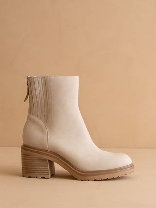 Light Grey Lug Chelsea Bootie