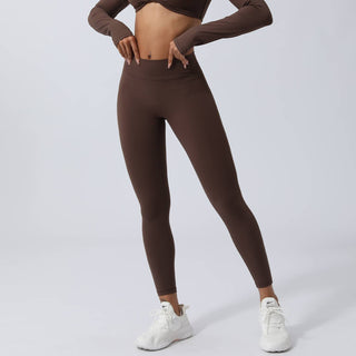 Peach Hip V Cross-Back Fitness Yoga Leggings