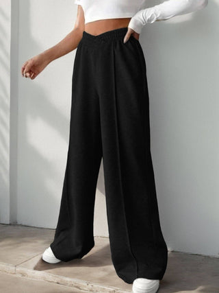 High Waisted Wide Leg Lounge Sweatpants with Pockets