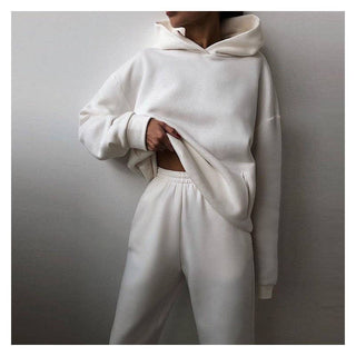 Solid Color Hoodie and Jogger Pants Set